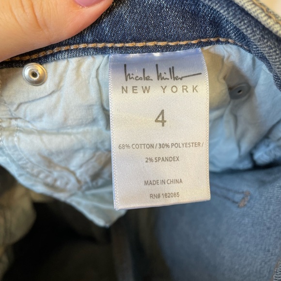 NWT Size 4 Nicole Miller High Rise Skinny Crop Distress Medium Wash Ankle Jeans - Picture 14 of 14
